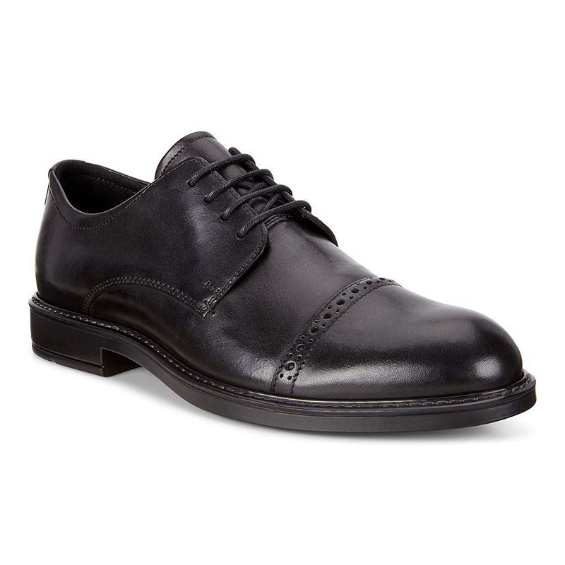 Men Business Ecco Vitrus Iii - Derby Black - India SRZTKE294